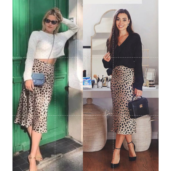 kourt leopard animal print slip skirt size small‎ NEW - Picture 1 of 8